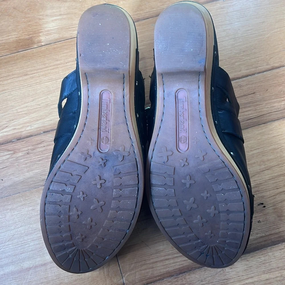 Timberland Women's Earthkeepers Barnstable Clog Size 9 Black - Picture 7 of 9